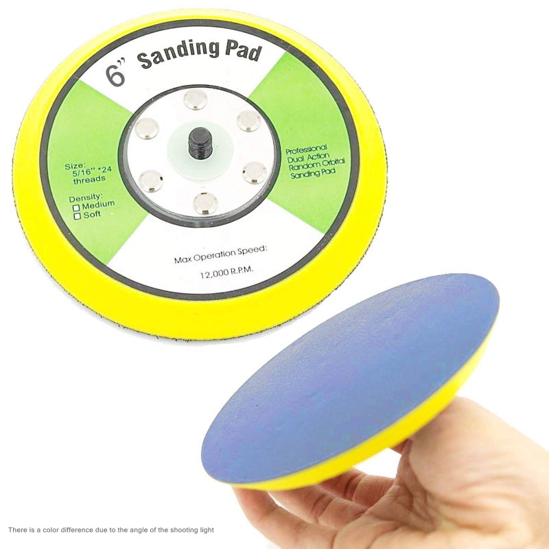 Asabocai 1Pcs PSA Sanding Pads and Backing Pad for Dual Action Air Sander (6 inch) - Image 3